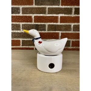 Vintage Stoneware Simmering Goose Potpourri Scenter W/Candle Cottage Core Taiwan